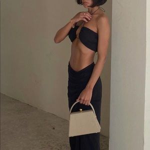 FINAL. Marargent Beige Embossed Leather Bag